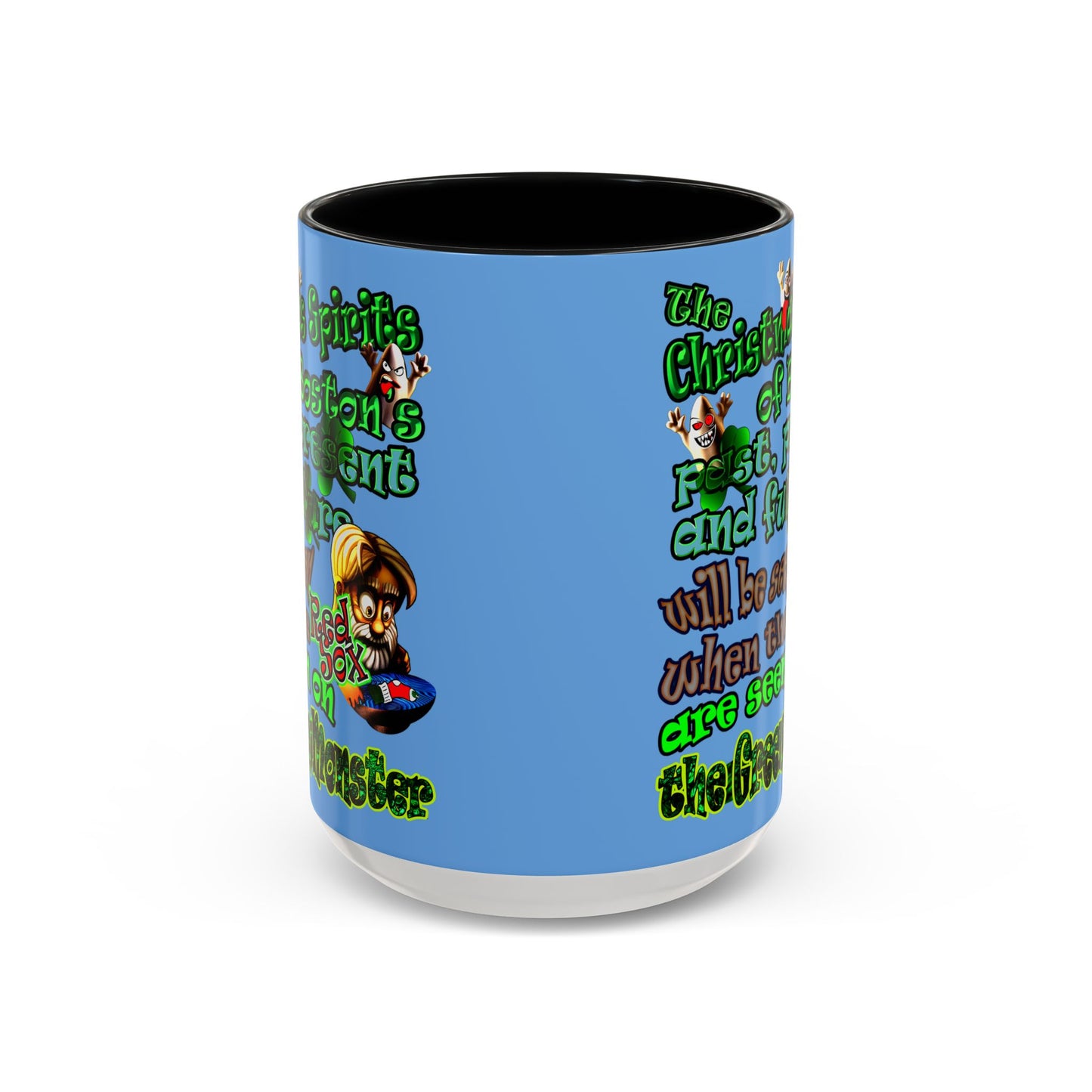 christmas spirits of boston - Accent Mug (light blue)