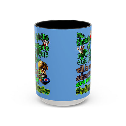 christmas spirits of boston - Accent Mug (light blue)