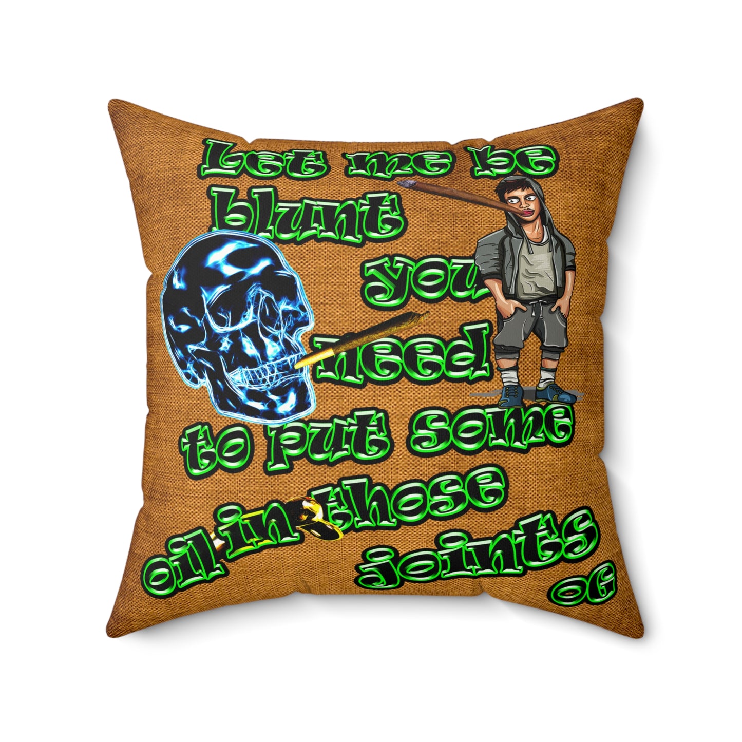 og - Faux Suede Square Pillow - (dichromatic brown papyrus)