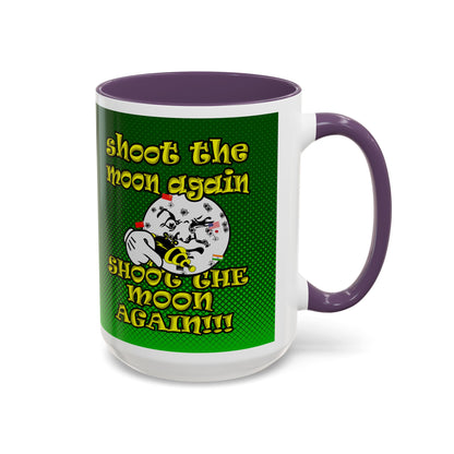 shoot the moon again - Accent Mug (logo green)
