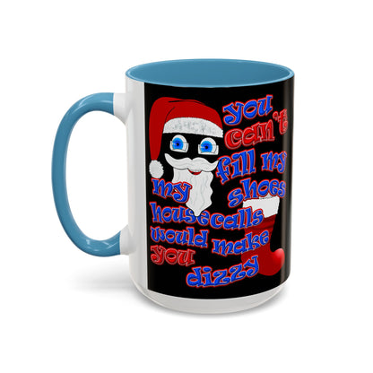 santa's shoes - Accent Mug (black)