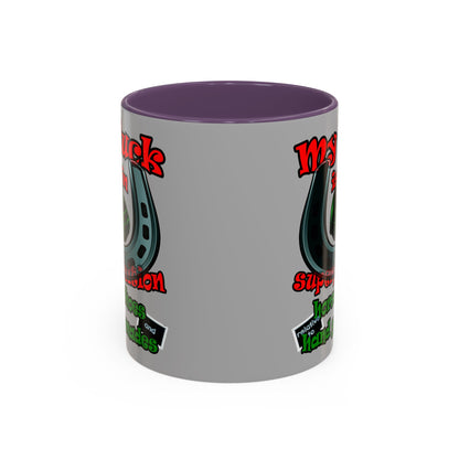 my luck - Accent Mug (light grey)