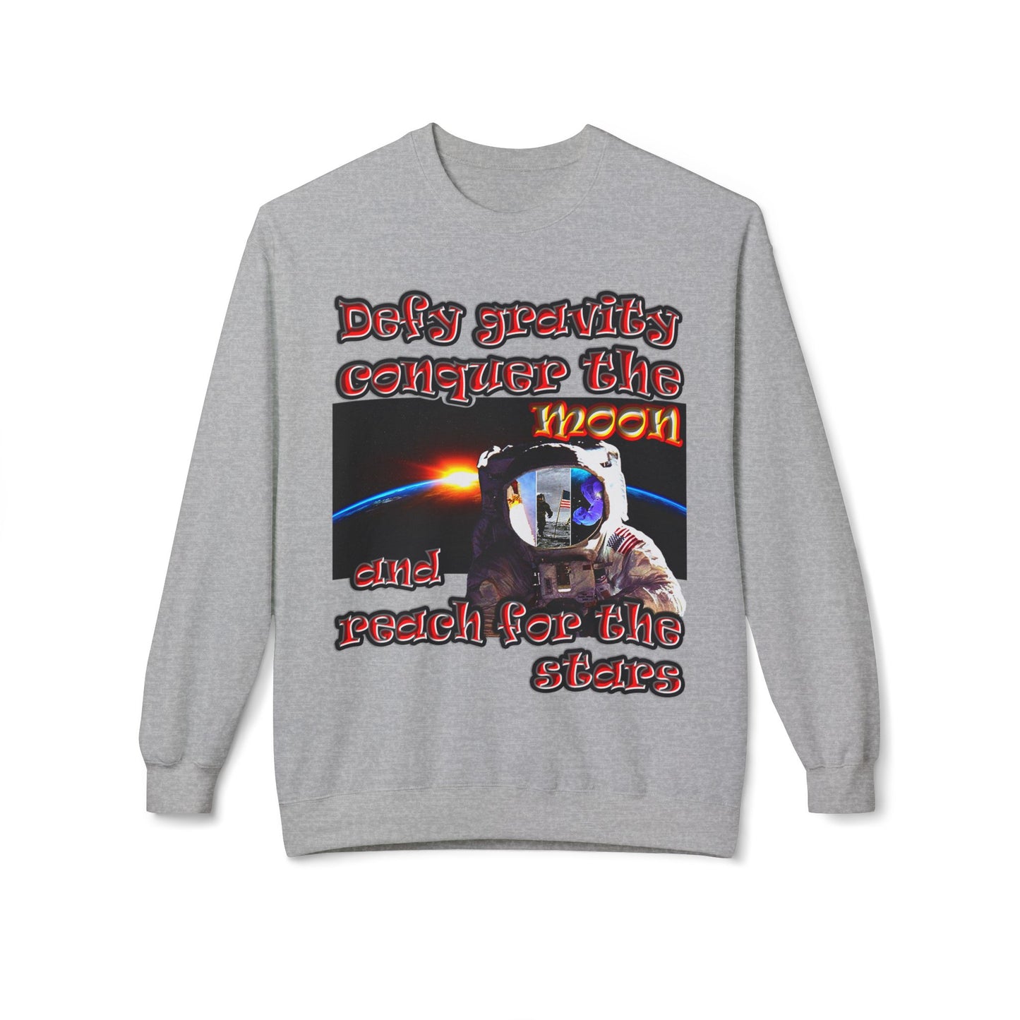 defy conquer reach - Unisex Midweight Softstyle Fleece Crewneck Sweatshirt