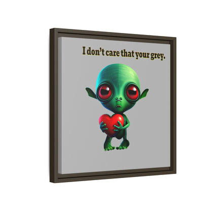 I don't care that your grey - framed canvas art (light grey)