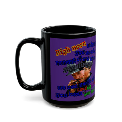 high noon - Black Mug (purple)