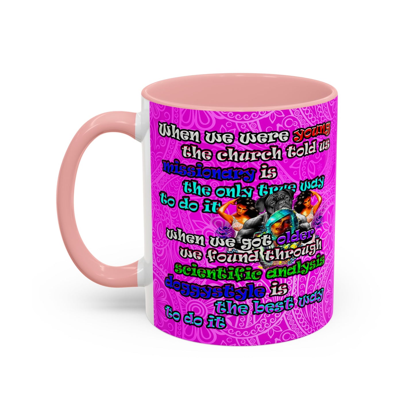 doggystyle - Accent Mug (pink swirl)