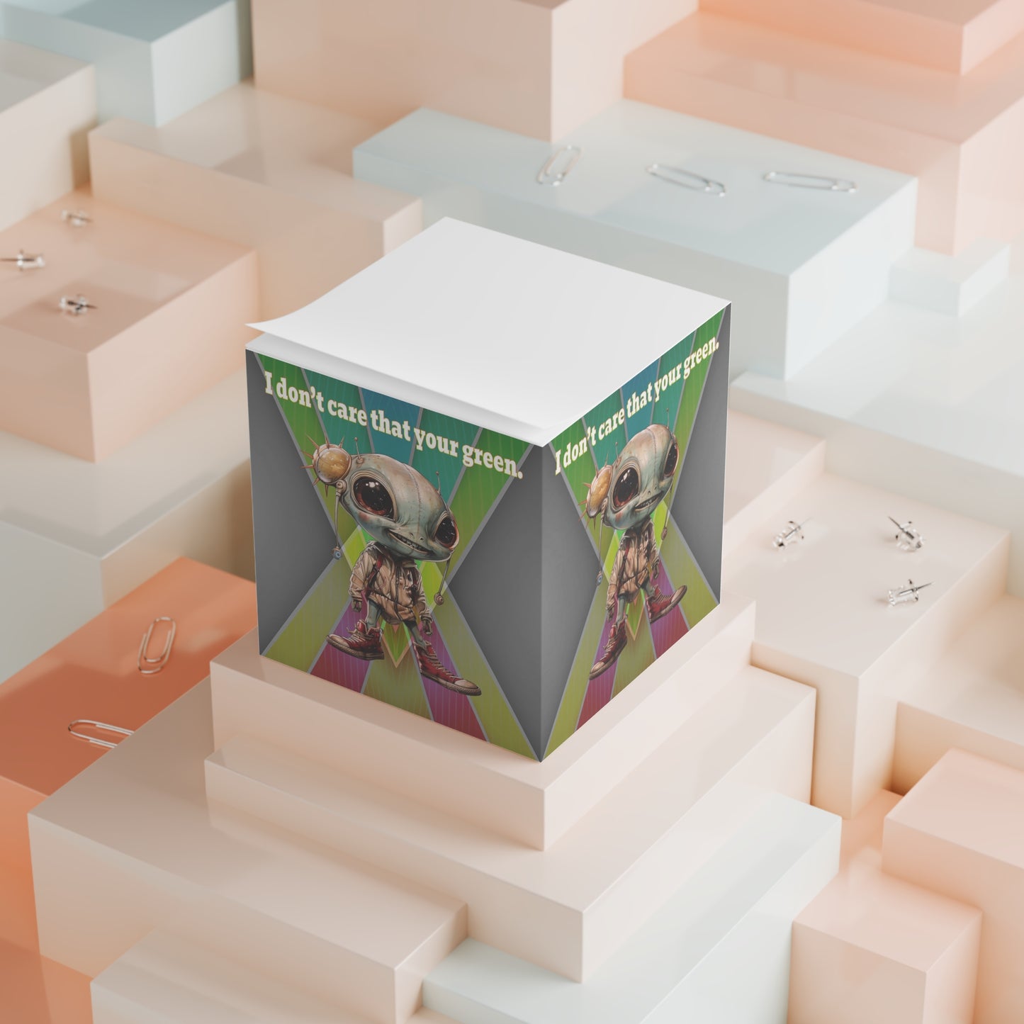 I don't care that your green - note cube (rainbow split)
