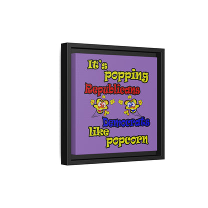 popping like popcorn - framed canvas art (light purple)