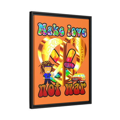 love peace - framed canvas art (crusta)