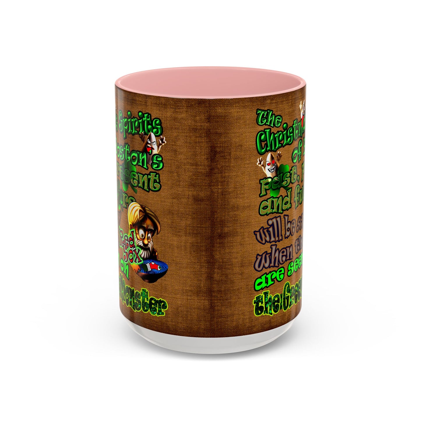 christmas spirits of boston - Accent Mug (brown papyrus)