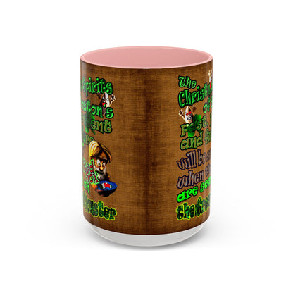 christmas spirits of boston - Accent Mug (brown papyrus)