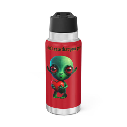 I don't care that your grey - Gator Tumbler, 32oz (dark red)