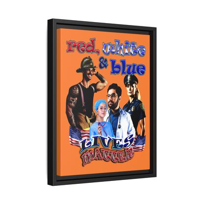 rw&b lives matter - framed canvas art (crusta)
