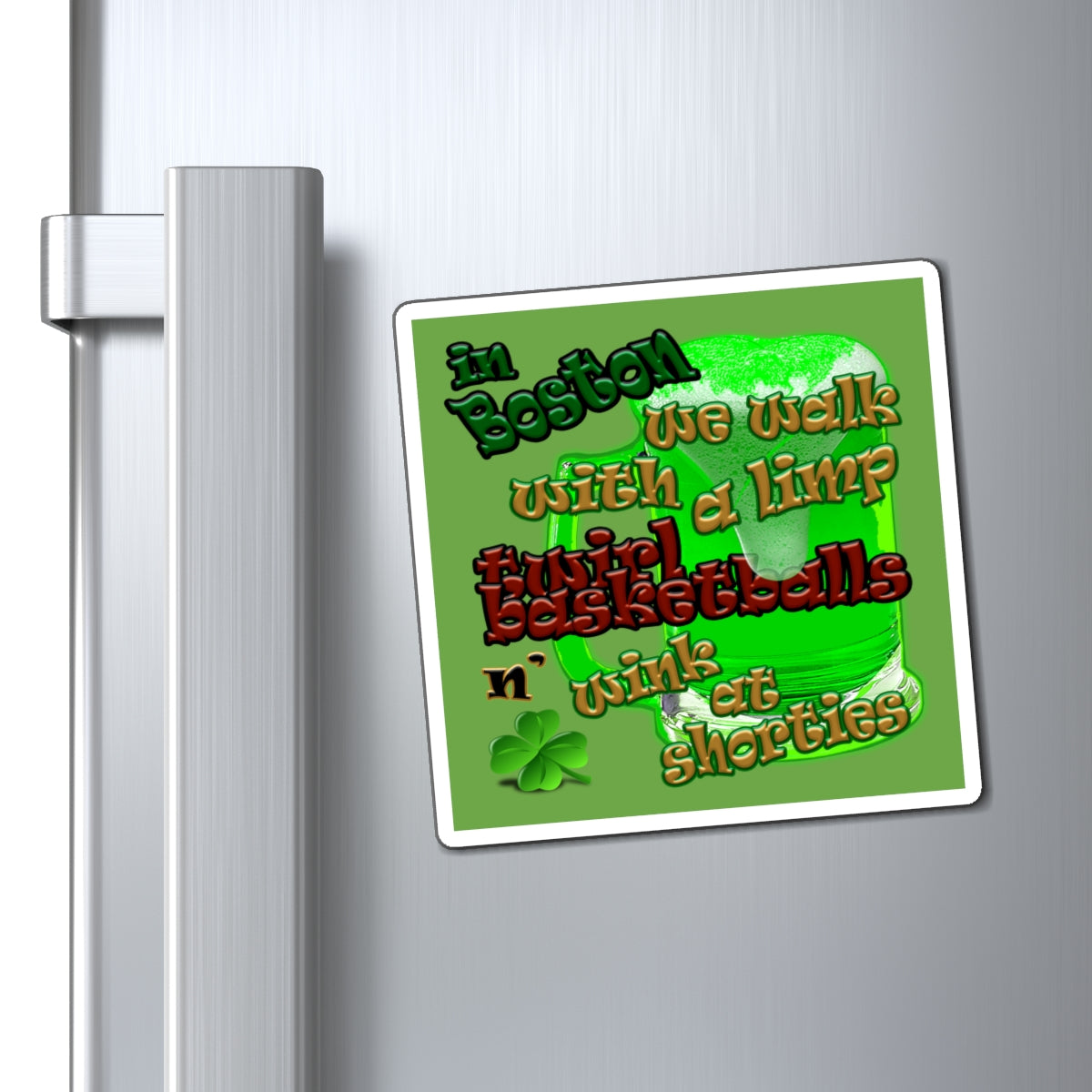 celtics logo - Magnets - (green)