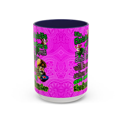 christmas spirits of boston - Accent Mug (pink swirl)