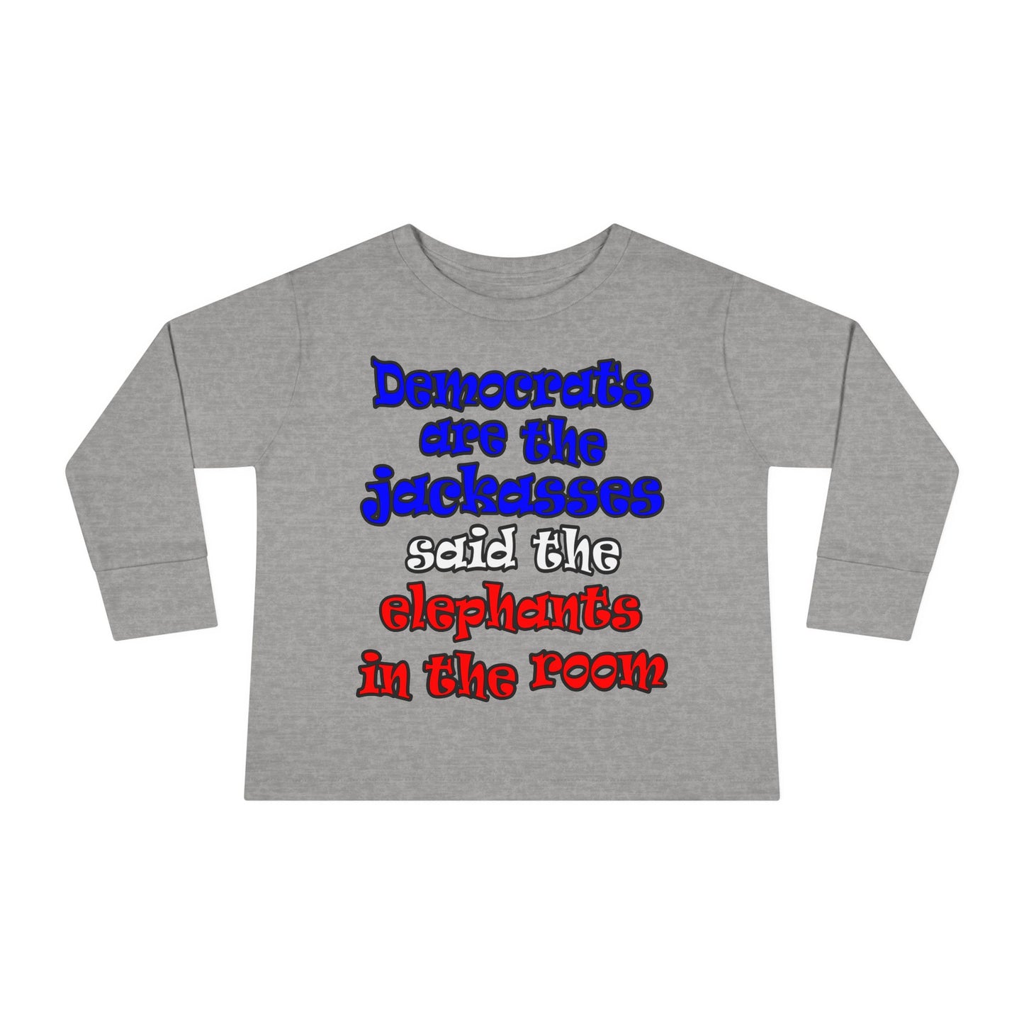 donkeys and elephants - Toddler Long Sleeve Tee
