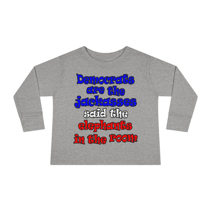 donkeys and elephants - Toddler Long Sleeve Tee