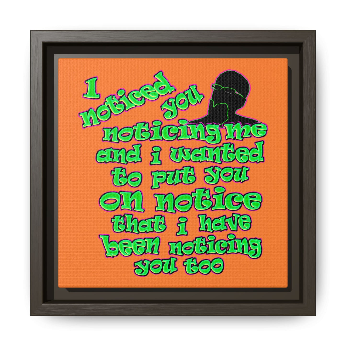 noticed you noticing - framed canvas art (crusta)