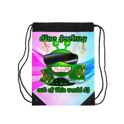 disc jockey - Drawstring Bag (light blue-pink wave)