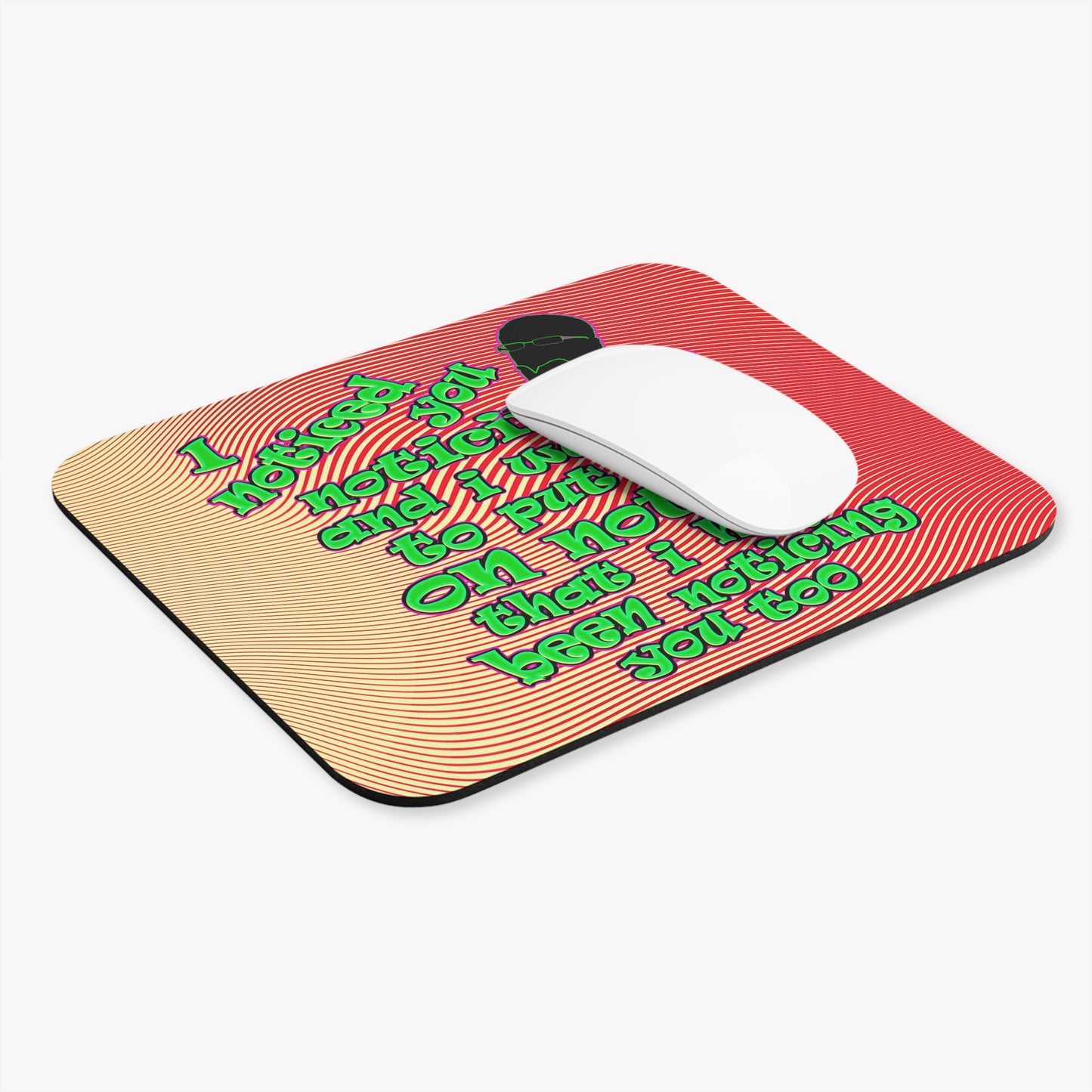 noticed you noticing - Mouse Pad (Rectangle) (yellow-orange wave)