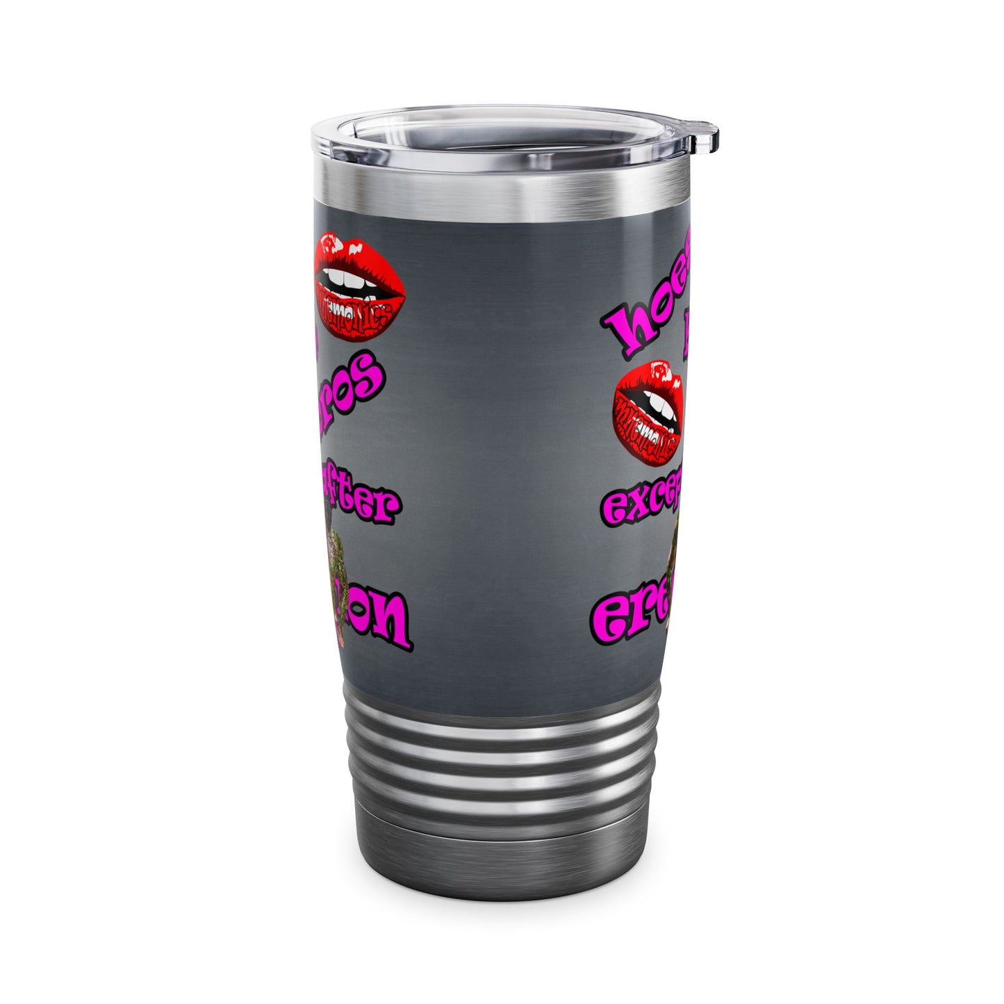 hoes b4 bros - Ringneck Tumbler, 20oz (grey-light grey)