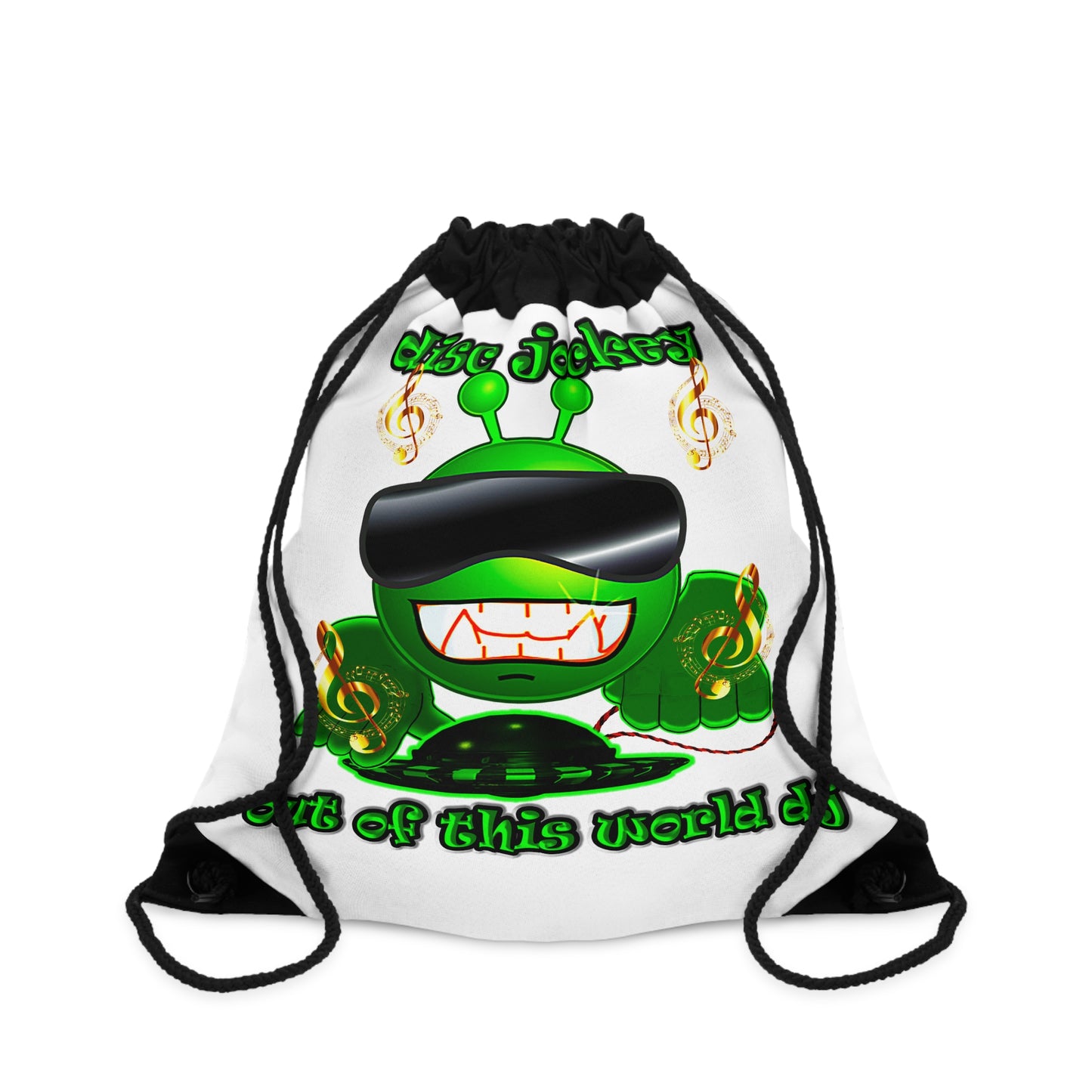 disc jockey - Drawstring Bag (white)