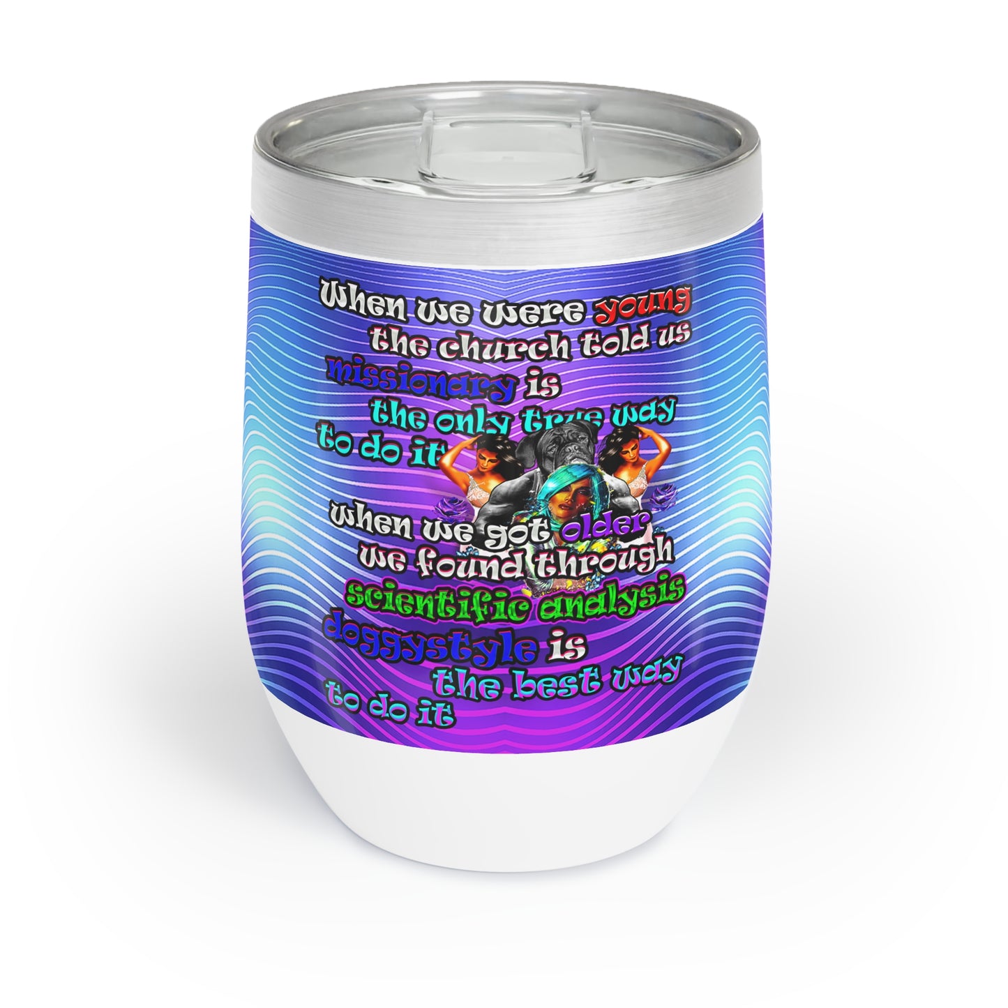 doggystyle - Chill Wine Tumbler (purple wave)