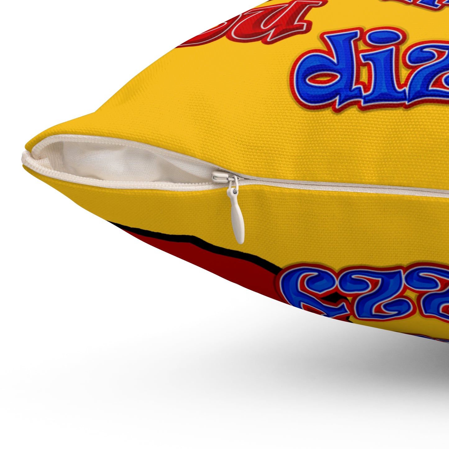 santa's shoes - Spun Polyester Square Pillow - (yellow)