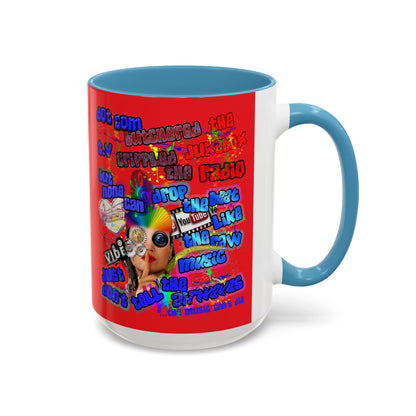 drop the beat - Accent Mug (yellow)