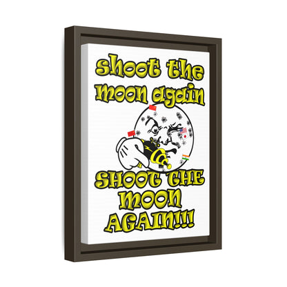 shoot the moon again - framed canvas art (white)
