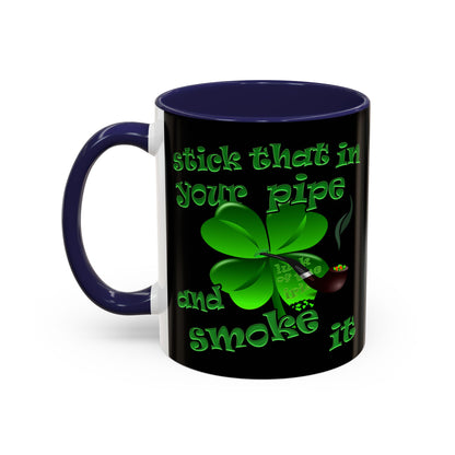 celtics logo - Accent Mug (black)