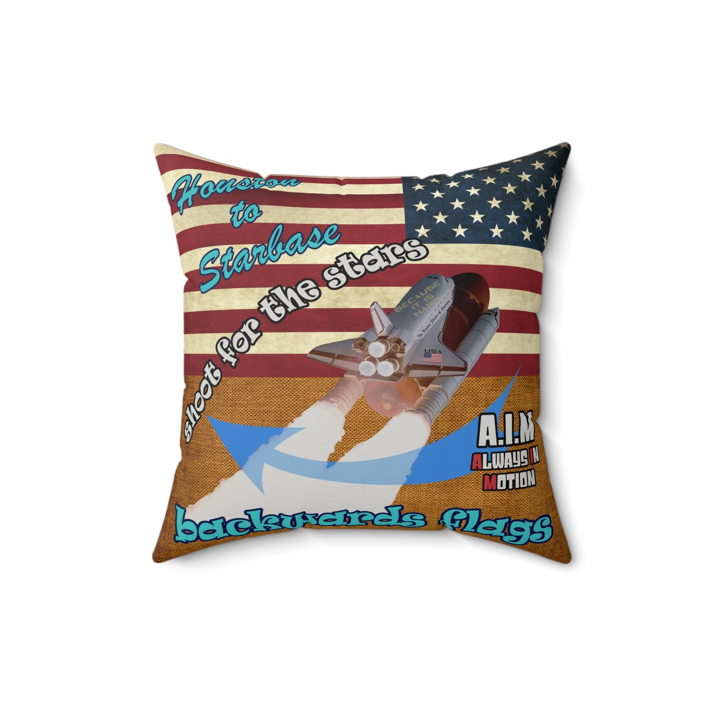 shoot for the stars - Faux Suede Square Pillow - (dichromatic brown papyrus)