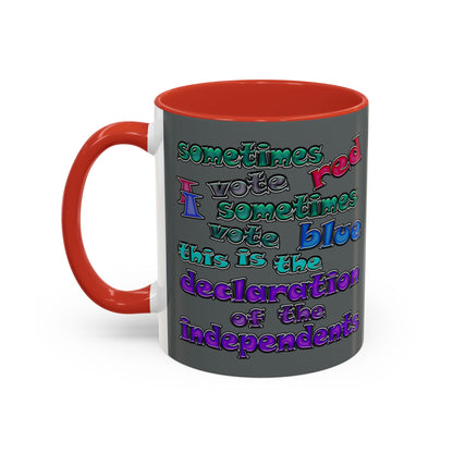 declaration of the independents - Accent Mug (dark grey)