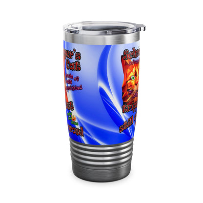 schrodinger's cat - Ringneck Tumbler, 20oz (blue-white wave)