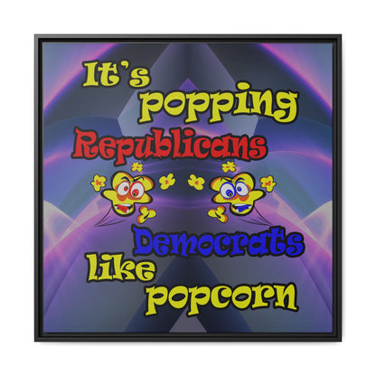 popping like popcorn - framed canvas art (grey-pink wave)