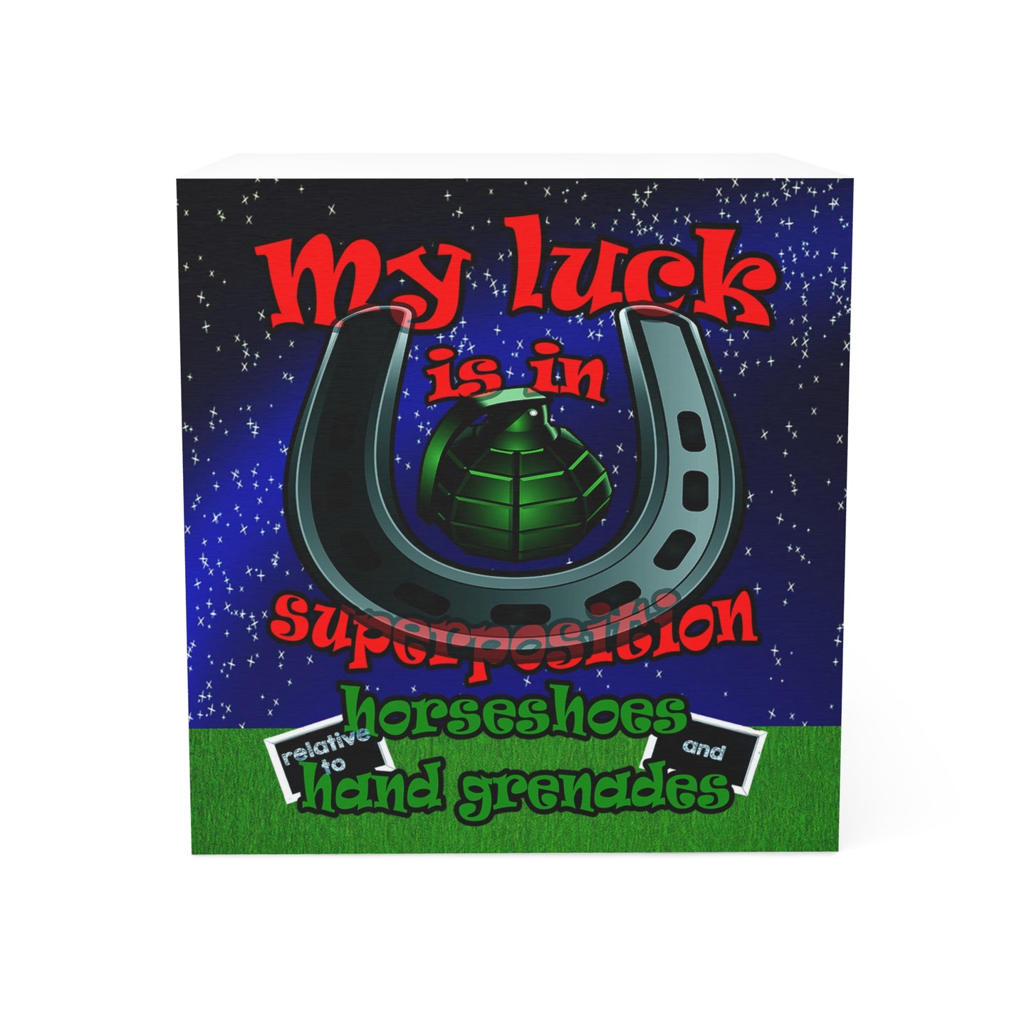 my luck - note cube ('snoops' background)