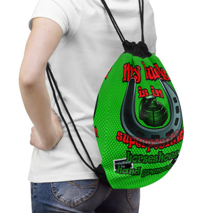 my luck - Drawstring Bag (logo green)