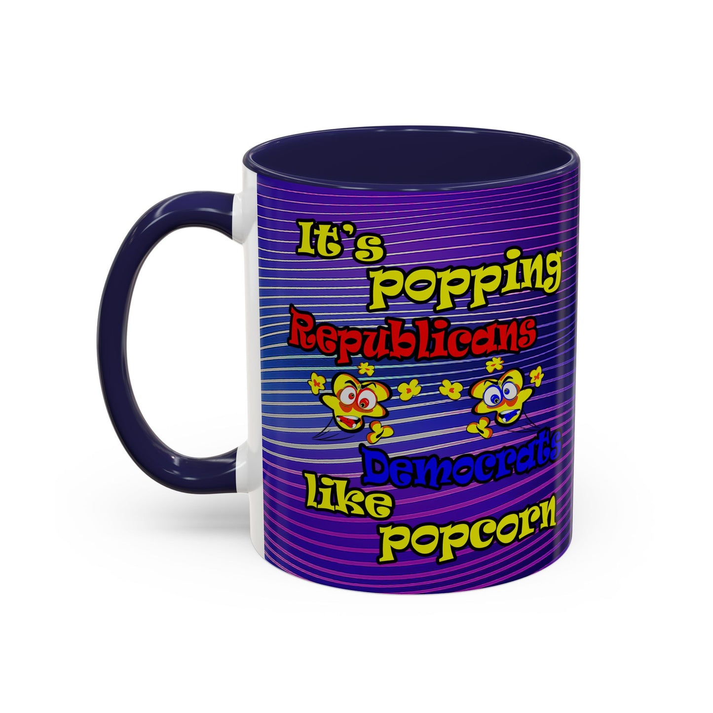 popping like popcorn - Accent Mug (purple wave)