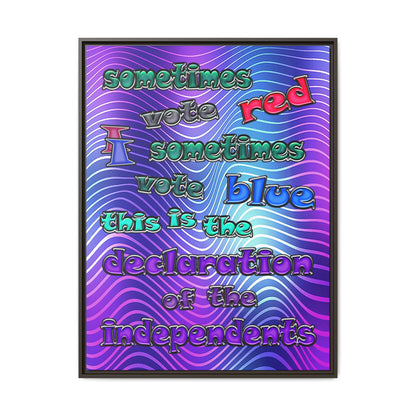 declaration of the independents - framed canvas art (purple wave)