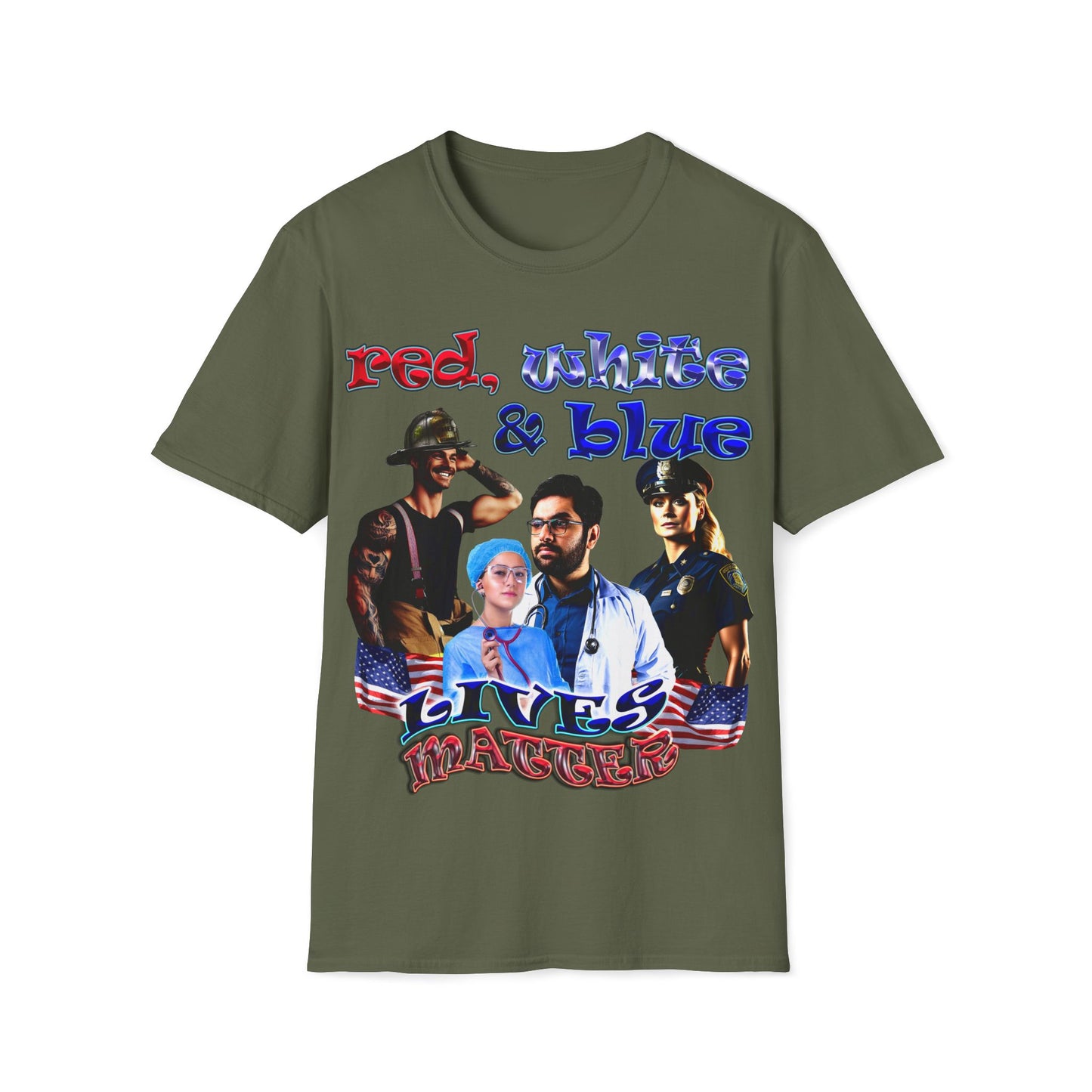 rw&b lives matter - Unisex Softstyle T-Shirt