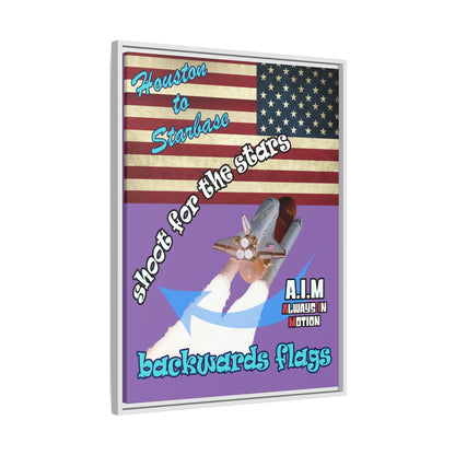 shoot for the stars - framed canvas art (light purple)