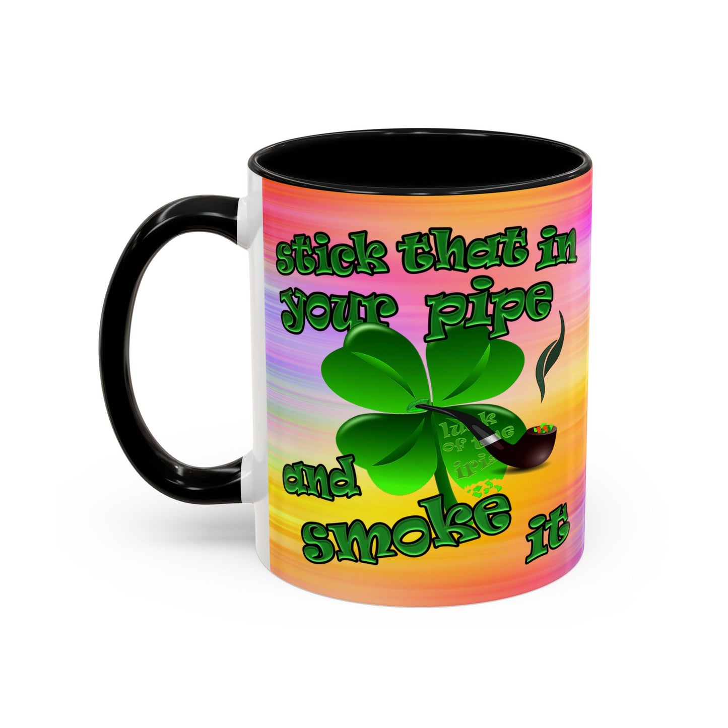 celtics logo - Accent Mug (color blur)