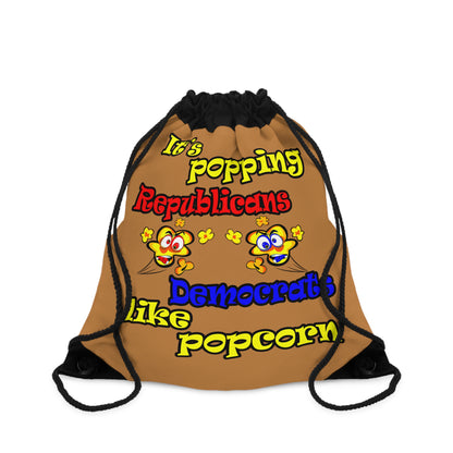 popping like popcorn - Drawstring Bag (light brown)