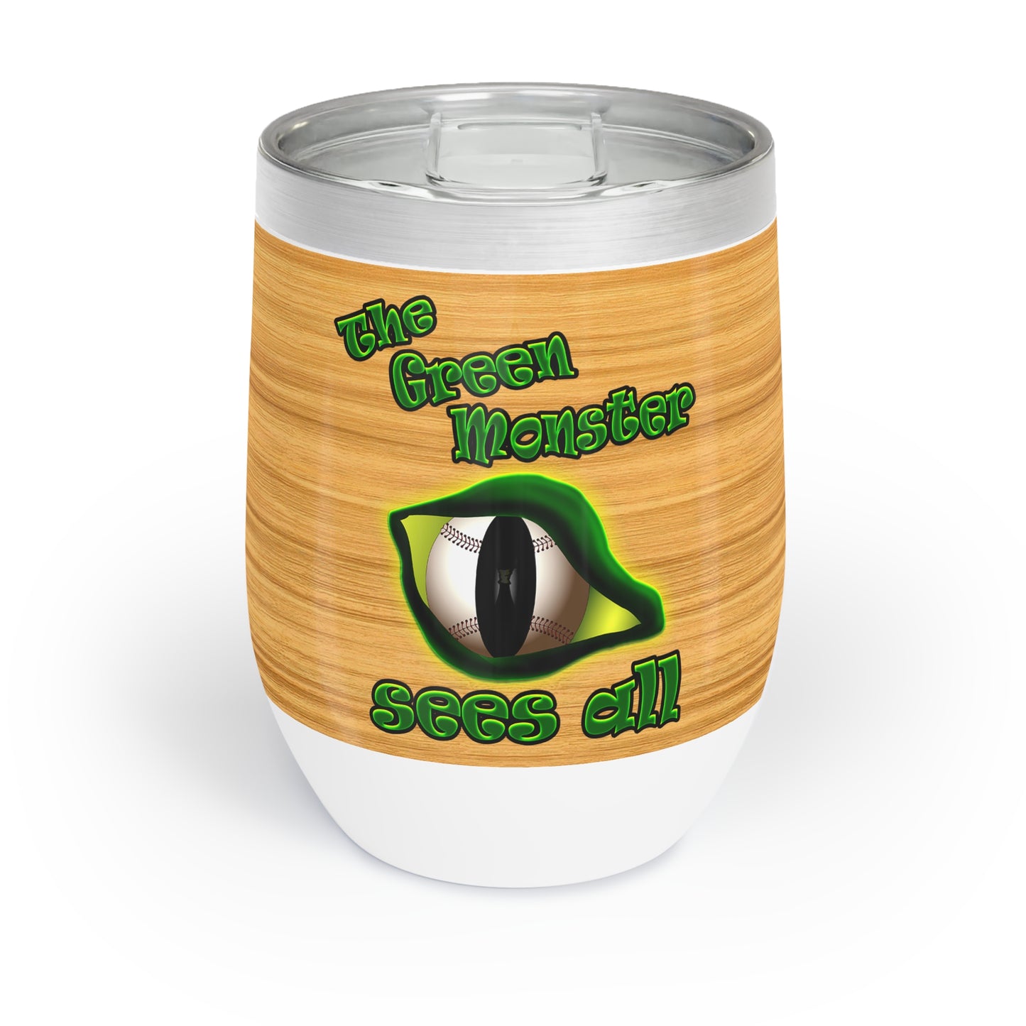 green monster - Chill Wine Tumbler (butterscotch wood finish)