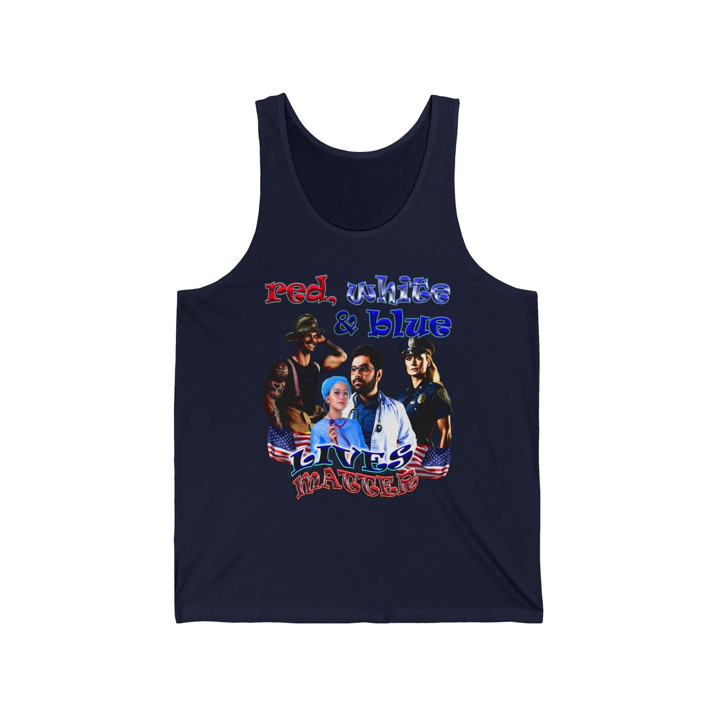 rw&b lives matter - Unisex Jersey Tank
