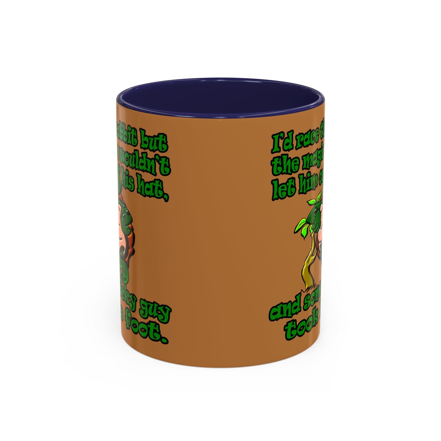 turtle race - Accent Mug (light brown)