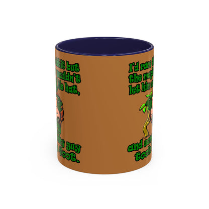 turtle race - Accent Mug (light brown)