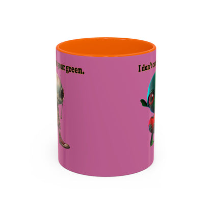 I don't care that your grey - Accent Mug (light pink)