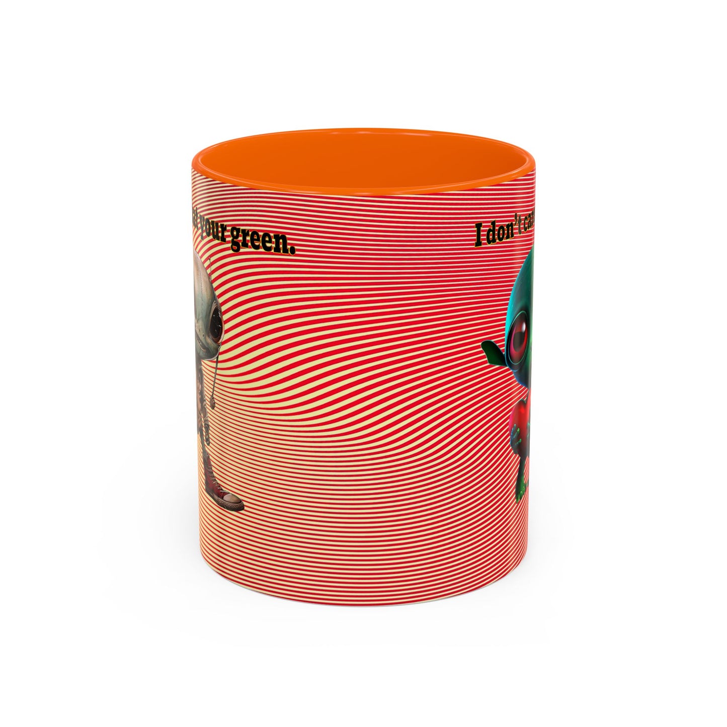 I don't care that your grey - Accent Mug (yellow-orange wave)
