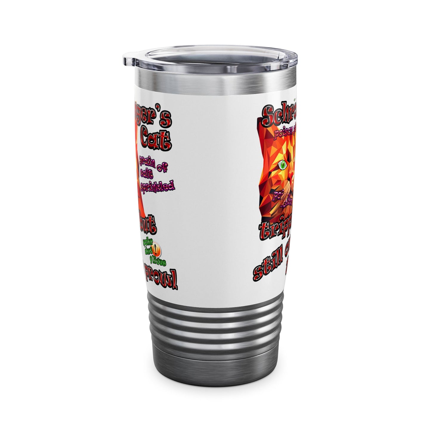 schrodinger's cat - Ringneck Tumbler, 20oz (white)
